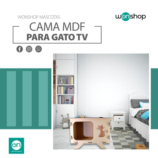 Cama-Casa para Gato TV - wonshop.mx