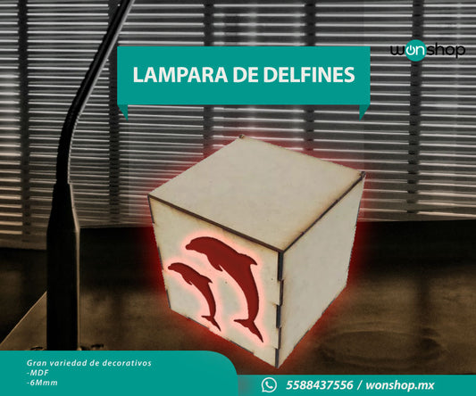 Lampara de Delfines - wonshop.mx