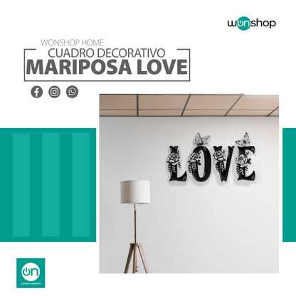 Cuadro Decorativo Mariposas Love - wonshop.mx