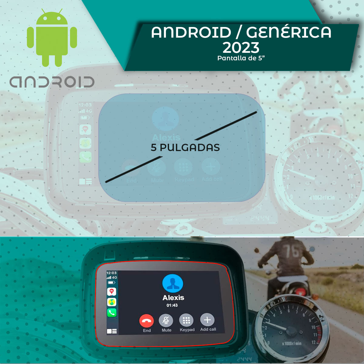 Mica Protectora de pantalla para Motos Android Genérica - wonshop.mx